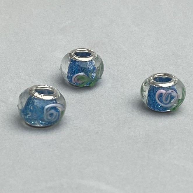 Pandora Bead, plastic, diameter 14x10 mm, hole diameter 4.5 mm, pack 6 pcs