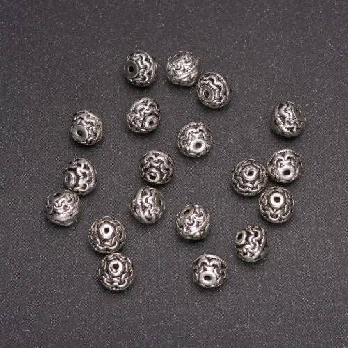Bead Findings Inlay, 7mm diameter, inner diameter 1.4 mm, 4 mm packaging 20 g, (+-) 20 pcs