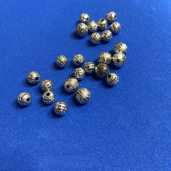 Bead Insertion Findings, 7 mm diameter, inner hole 2 mm, packaged 20 g, approx. 20 pcs