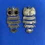 Fittings Pendant Owl 86x39mm+- silver metal