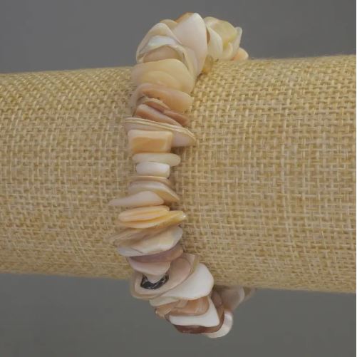 Bracelet Pearl Sand Grain, diameter 10-15×2-3mm, length 18cm stretch