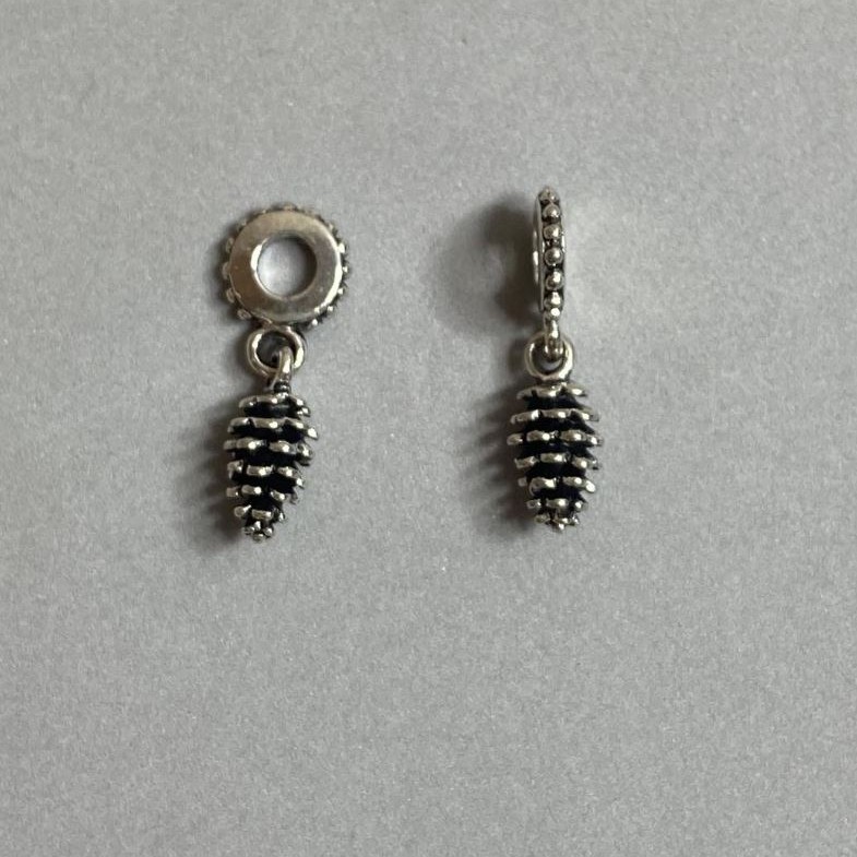 Bead Bail "Pinecone", diameter 25x7mm, inner hole diameter 5mm, packaging 2 pcs