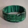 Malachite Bracelet Natural Stone Link 25×17 mm±, length 18 cm± Stretch
