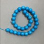 Turquoise Beads smooth round balls, diameter 14mm ±, length 40cm ±
