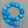 Turquoise Beads, pressed coins, 24mm diameter, length 39cm ±