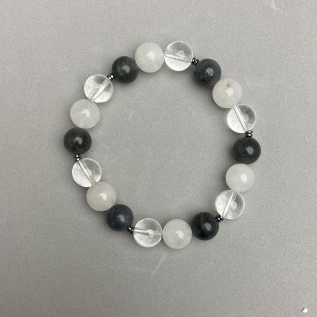 Bracelet Assorted Smooth Bead, diameter 10mm±, length 18mm± stretch