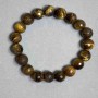 Bracelet Tiger’s Eye faceted bead, diameter 10mm±, length 18mm±, stretch