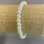 Pearl Bead Bracelet (Acrylic) White, 6mm diameter, 18cm length, stretch