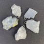 Aquamarine pendant, unpolished 21-28x11-20 mm+