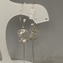 Post Earrings Hoops, diameter 24mm±, silver-toned metal, length 87mm+