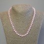 Kunzite Necklace Smooth Bead 6mm+-, length 50cm+- with clasp