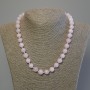Kunzite Beads Smooth Round 10 mm+-, length 50 cm+- with clasp