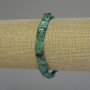 African Turquoise Rectangle Bracelet, 11x7mm+- rectangular beads, 18cm+- stretch