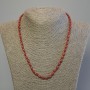 Necklace made of artificial coral Barilo beads 6x4 mm, total length 50 cm, with clasp