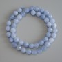 Aquamarine Beads faceted round 8mm, thread length 37cm ±