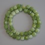 Natural Chrysoprase Olivine Beads, Diamond-cut Cube, 8.5x8.5 mm, length 37 cm