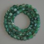 Agate Beads, Faceted Cube 5x5mm on Thread, Length 37cm+