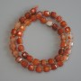 Agate Beads Faceted Cube 6x6mm+- on Thread, Length 37cm+