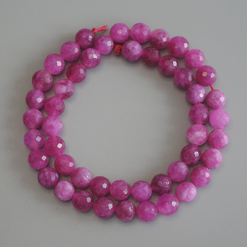 Turmaline Beads, Faceted Round 8mm+ on Thread, Length 38cm+