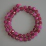 Tourmaline Beads Faceted Cube 7x7mm+- on Thread with 3mm Beads+- Length 38cm+