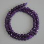 Sugilite Beads Faceted Cube, 6x6mm diameter, approx. 37 cm length on thread