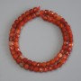 Agate Beads, Faceted Cube, 5x5 mm, approx. 37 in on Thread