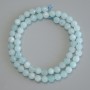Aquamarine Beads, Faceted Round Bead, 6 mm dia. +/-, 36 cm length on thread