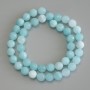 Aquamarine Beads faceted round 8mm, 37 cm on a thread