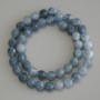 Aquamarine Beads, faceted round beads, 8mm diameter, 37 cm length on thread
