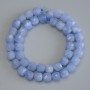 Aquamarine Beads faceted cube, diameter 9×9 mm ±, length 38 cm ± on thread