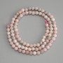 Rose Opal Faceted Round Beads 4mm+ on Thread, 38cm+ Length