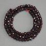 Garnet Beads Faceted Cube 4x4mm, 39cm string