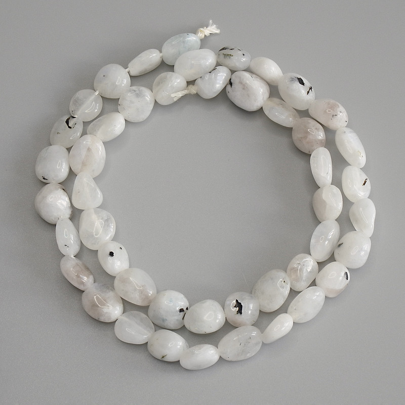 Adularia Faceted Beads, 12×9 mm, on Thread, about 39 in