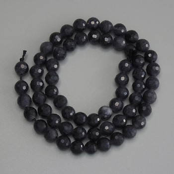 Iolite Beads, Faceted Round 6mm+ on Thread, 37cm+ Length