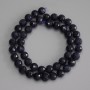 Synthetic stone beads Blue aventurine sand-cut ball 8mm+ on a thread, length 37cm+