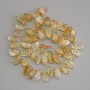 Cit́rine Beads Butterfly Tumble 13x8mm+- seed beads 3mm+- on thread, length 38cm+