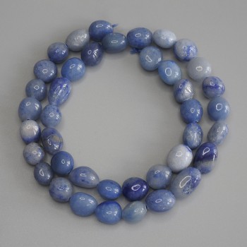 Adventurine Beads Tumbled, 9–14 mm diameter, 40 cm length