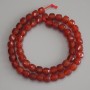Carnelian Beads Faceted Cube 7x7mm+ on Thread, 37cm+ Length