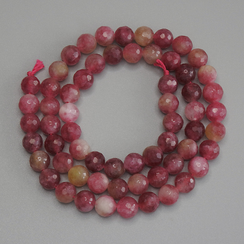 Faceted Tourmaline Beads 6mm on a Thread, 37cm+ Length