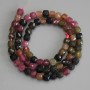 Turmaline Beads Faceted Cube 6x6mm on Thread, Length 37cm+