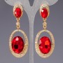 Earrings with crystals "Chandeliers" "Chandelier" "Marquise"