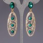 Earrings with crystals "lustre" "chandeliers" "Slovianska"