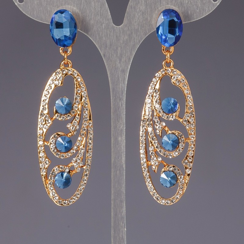 Crystal Earrings "Slov’yanka" "Lustres" "Slovyanka"