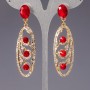 Earrings with crystals "chandeliers" "Chandeliers" "Slovyanka"