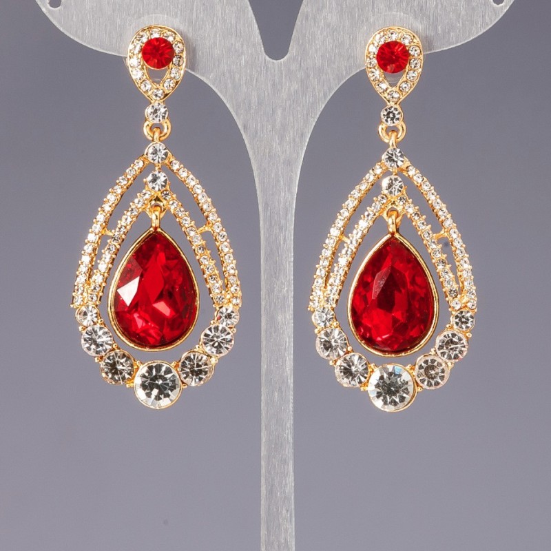 Earrings with crystals "Chandeliers" "Chandeliers" "Ambience"