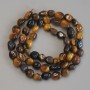 Tiger's Eye Beads (Tumbled) 6–10×7 mm, on a thread, 40 cm ±