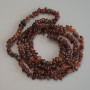 Garnet Hessonite Chip Beads, 7-9×4 mm, 80 cm long on cord
