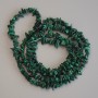 Malachite Bead Chips on String 80 cm+-, length 80cm+- on fishing line