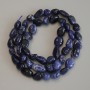Sodalite round beads, diameter 8-12×7 mm, on thread, length 40 cm +/-