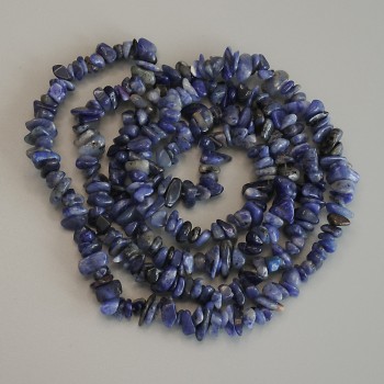 Sodalite Beads Chip, 8-10×2-4 mm, length 80 cm on thread